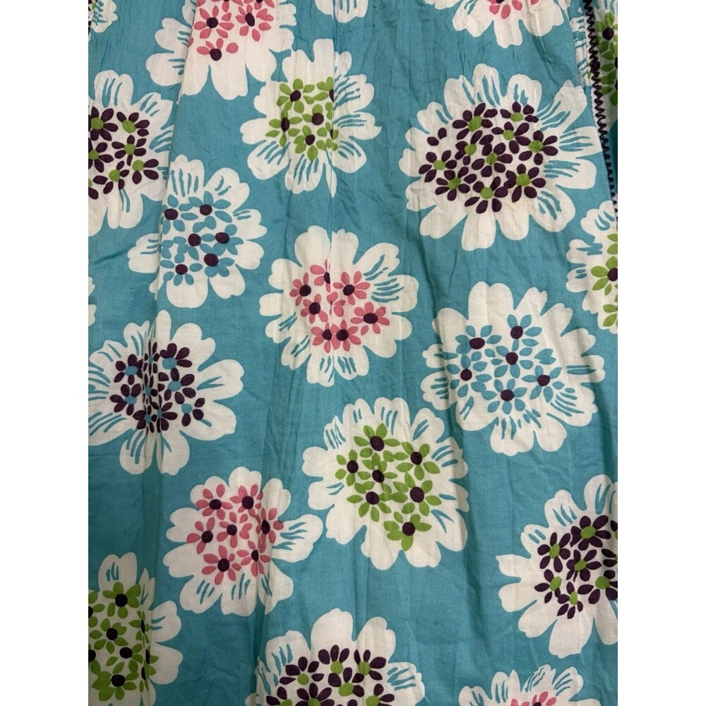Boden Floral Fit And Flare Dress Size 10R Turquoise Cruise Beach - Picture 2 of 10